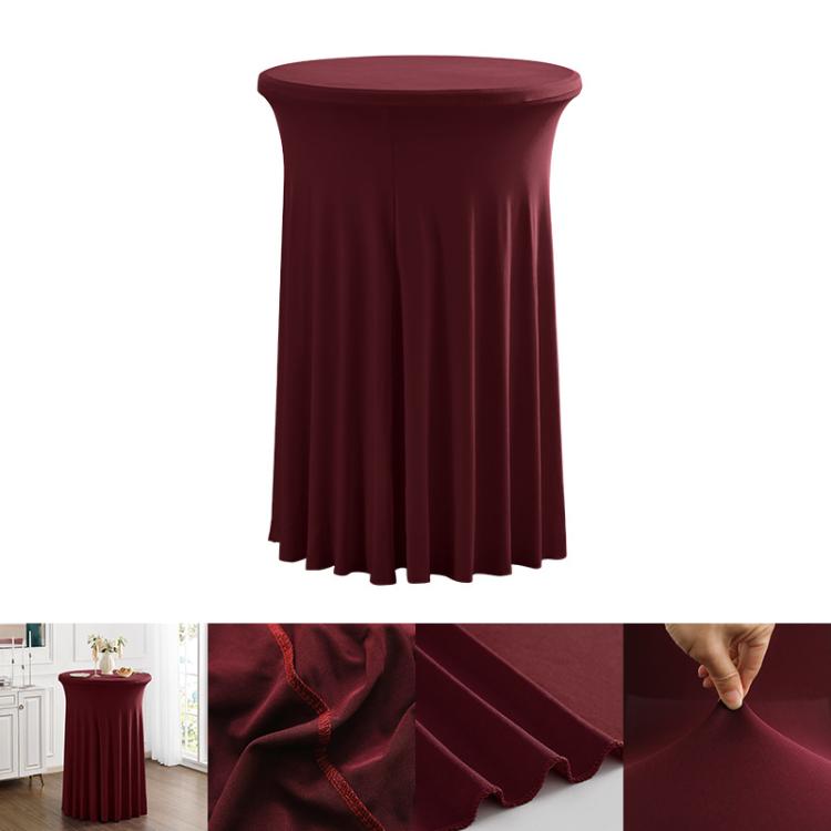 Simple Premium Feeling Business Conference Cocktail Bar Cover Round Sundress Stretch Table Cover, 60x110cm, 70x110cm, 80x110cm