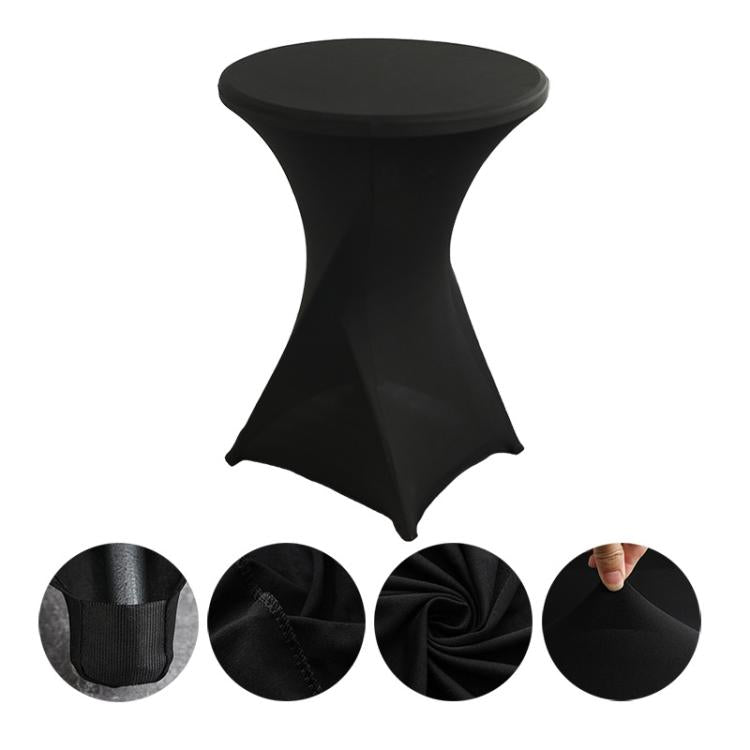Cocktail Bar Table Cover For Hotel Wedding Decoration Stretch Polyester Banquet Round Table Cover, 60x110cm, 70x110cm, 80x110cm