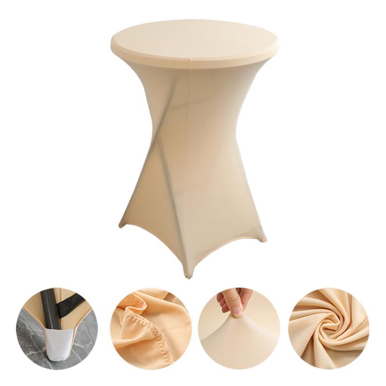 Cocktail Bar Table Cover For Hotel Wedding Decoration Stretch Polyester Banquet Round Table Cover, 60x110cm, 70x110cm, 80x110cm