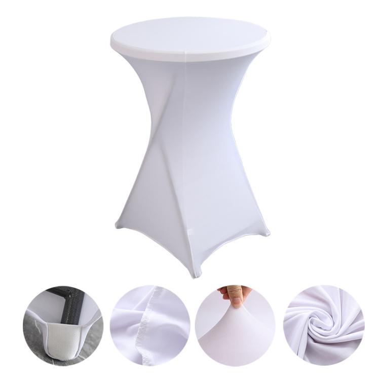 Cocktail Bar Table Cover For Hotel Wedding Decoration Stretch Polyester Banquet Round Table Cover, 60x110cm, 70x110cm, 80x110cm