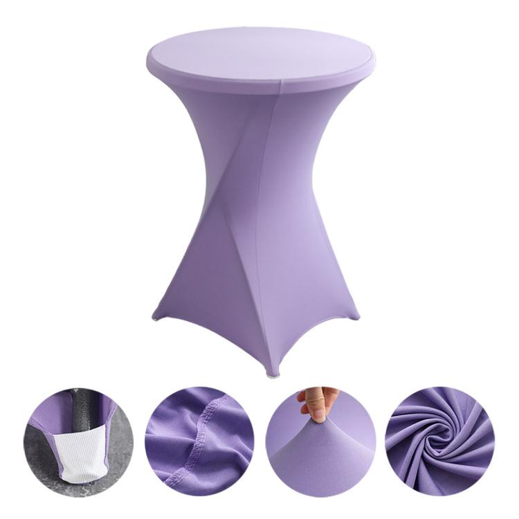 Cocktail Bar Table Cover For Hotel Wedding Decoration Stretch Polyester Banquet Round Table Cover, 60x110cm, 70x110cm, 80x110cm