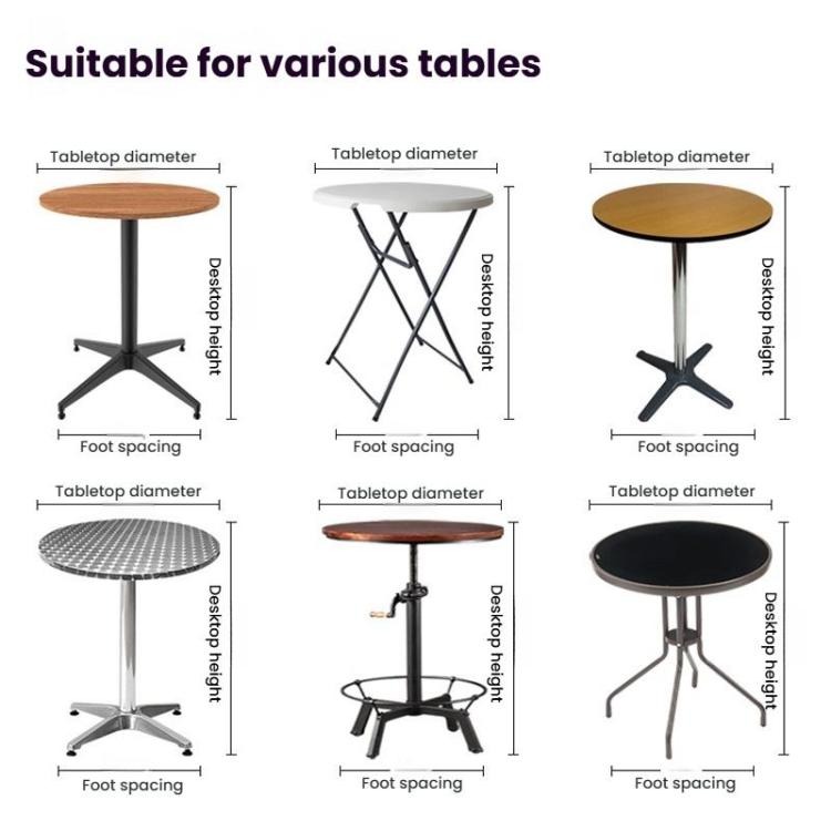 Cocktail Bar Table Cover For Hotel Wedding Decoration Stretch Polyester Banquet Round Table Cover, 60x110cm, 70x110cm, 80x110cm