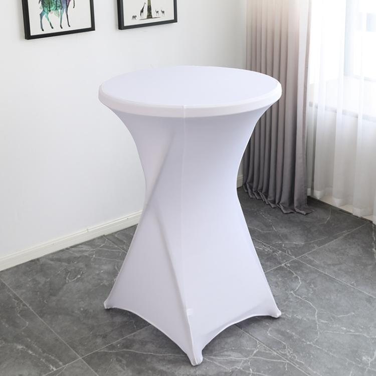 Cocktail Bar Table Cover For Hotel Wedding Decoration Stretch Polyester Banquet Round Table Cover, 60x110cm, 70x110cm, 80x110cm