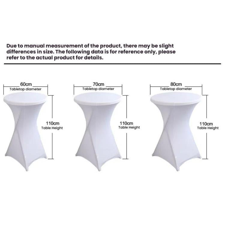 Cocktail Bar Table Cover For Hotel Wedding Decoration Stretch Polyester Banquet Round Table Cover, 60x110cm, 70x110cm, 80x110cm