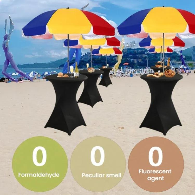 Cocktail Bar Table Cover For Hotel Wedding Decoration Stretch Polyester Banquet Round Table Cover, 60x110cm, 70x110cm, 80x110cm