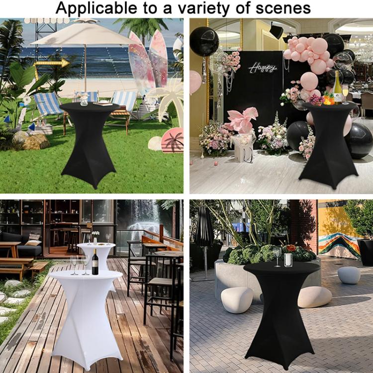 Cocktail Bar Table Cover For Hotel Wedding Decoration Stretch Polyester Banquet Round Table Cover, 60x110cm, 70x110cm, 80x110cm