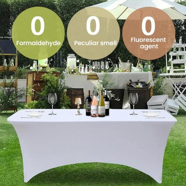 Rectangular Elastic Table Cover Hotel Restaurant Wedding Banquet Party Long Table Decoration Tablecloth, 122x75x75cm, 153x75x75cm, 183x75x75cm, 244x75x75cm