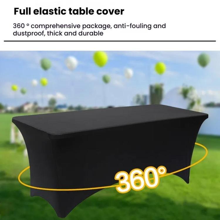 Rectangular Elastic Table Cover Hotel Restaurant Wedding Banquet Party Long Table Decoration Tablecloth, 122x75x75cm, 153x75x75cm, 183x75x75cm, 244x75x75cm