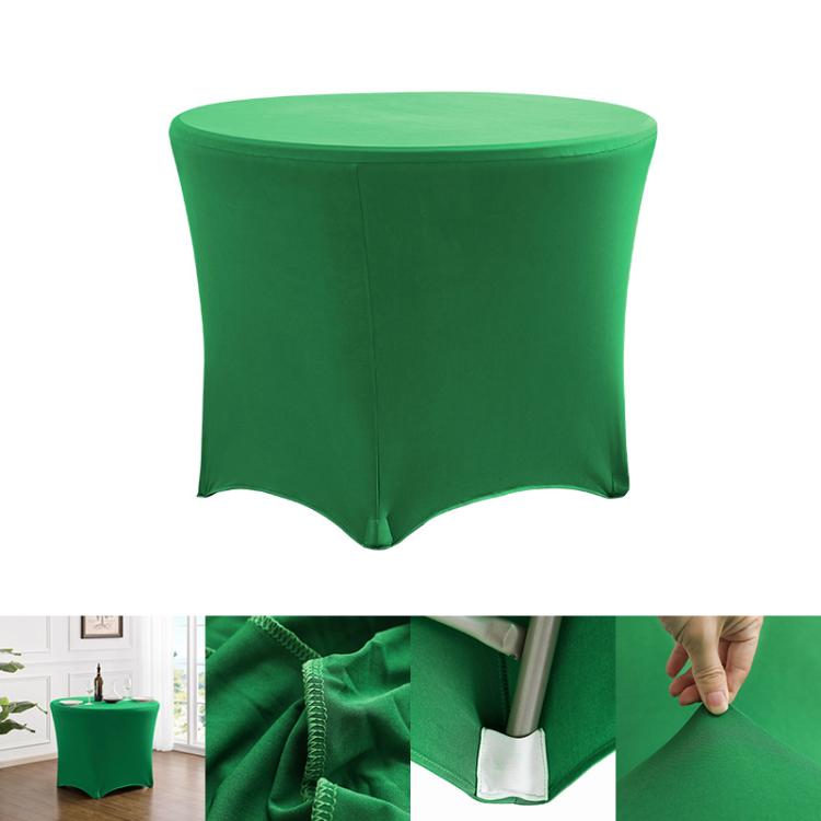 Simple Modern Stretch Round Table Cover Hotel Wedding Banquet Four Corners Large Round Table Cover, 122x75cm, 153x75cm, 183x75cm