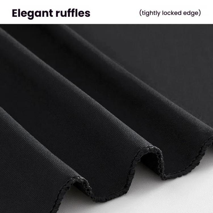 Polyester Elastic Tablecloth Cover Wedding Banquet Party Decoration Round Table Skirt Office Tablecloth, 4FT, 5FT, 6FT