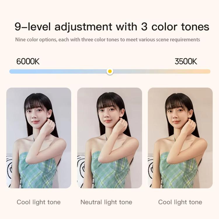 1.7m 14-Inch Suitcase Integrated Design Fill Light Foldable 3500-6000K Full-Screen Live Photography  Video Light