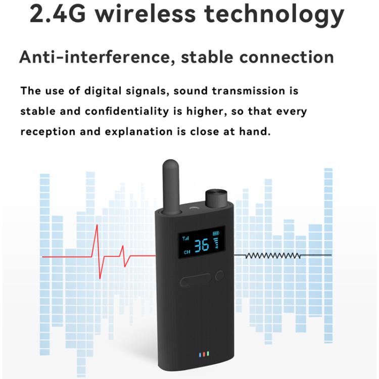2.4G Wireless Office Conference Tour Guide Explainer One-Way One-To-Many Explainer Microphone