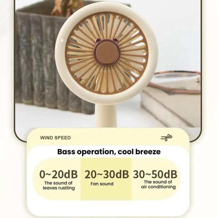 Student USB Small Desktop Fan Replaceable Animal Ears Multi-Speed Lithium Battery Mute Fan