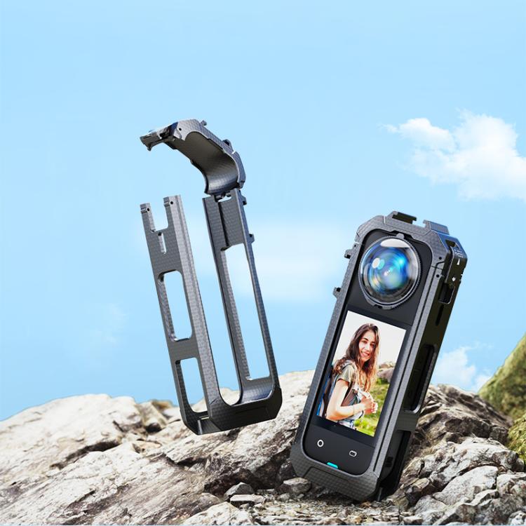 لكاميرا Insta360 X5، إطار حماية بلاستيكي، قفص كاميرا سريع الفك مغناطيسي، دعامة توسعة، إطار بلاستيكي
