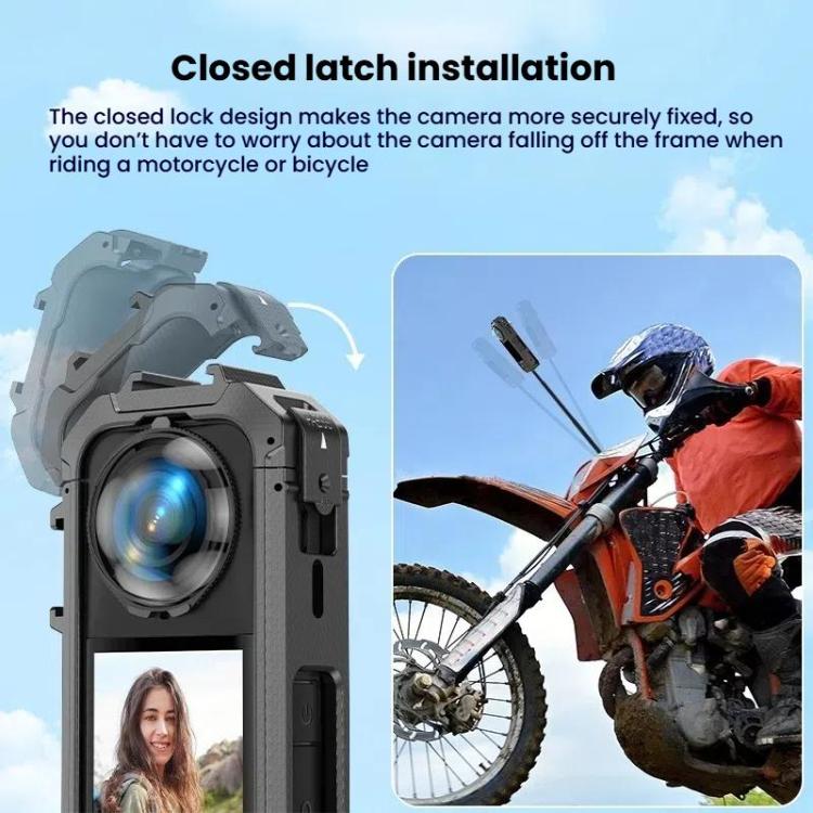 لكاميرا Insta360 X5، إطار حماية بلاستيكي، قفص كاميرا سريع الفك مغناطيسي، دعامة توسعة، إطار بلاستيكي