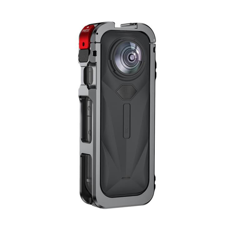 مجموعة غطاء عدسة بإطار معدني لكاميرا Insta360 X5 Flymile مع دعامة توسيع قفص الأرنب