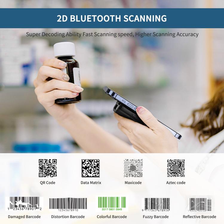 Cell Phone Back Clip Portable Wireless Bluetooth Scanner