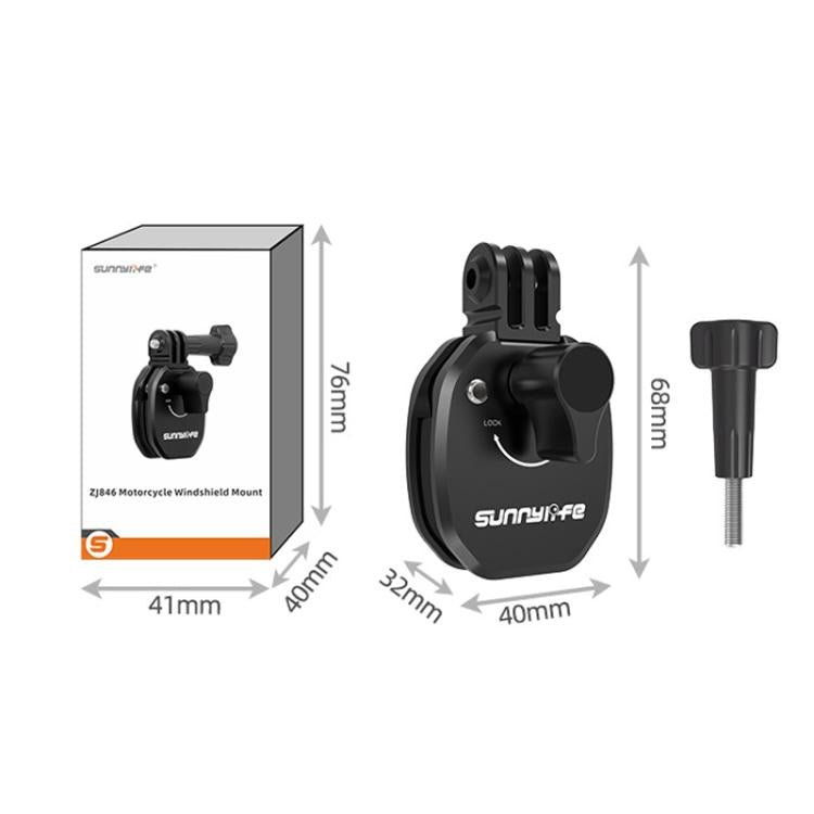 Sunnylife ZJ846 Sports Camera Universal Mount Motorcycle Windshield Clip, ZJ846