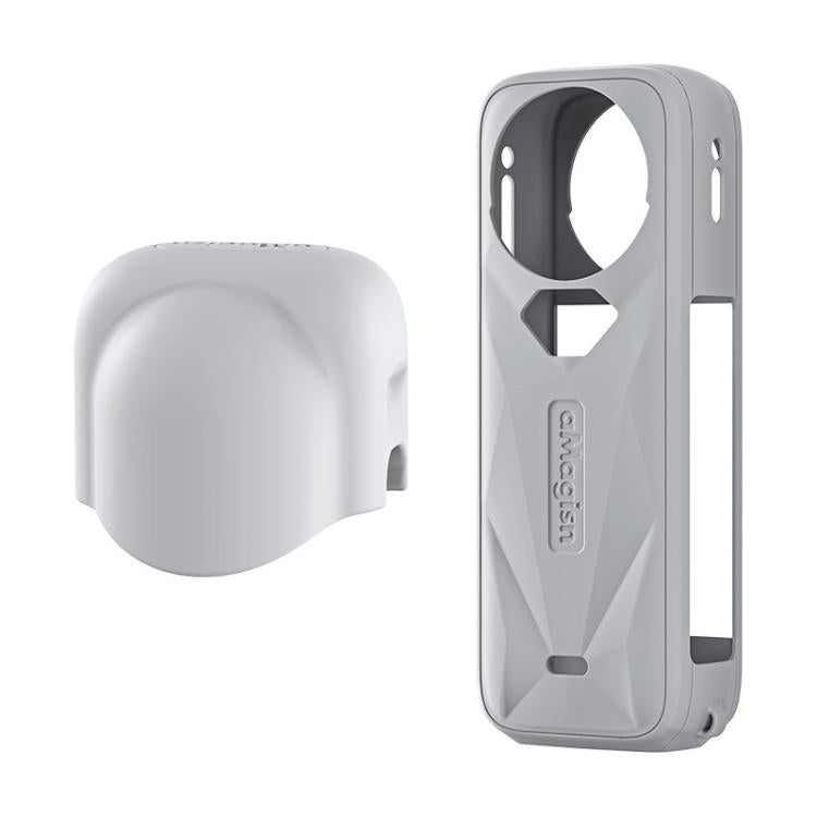 ملحقات حماية كاميرا الحركة Insta360 X5، جراب aMagisn للجسم وغطاء عدسة أسود، جراب aMagisn للجسم وغطاء عدسة رمادي، جراب aMagisn للجسم أسود، جراب aMagisn للجسم رمادي