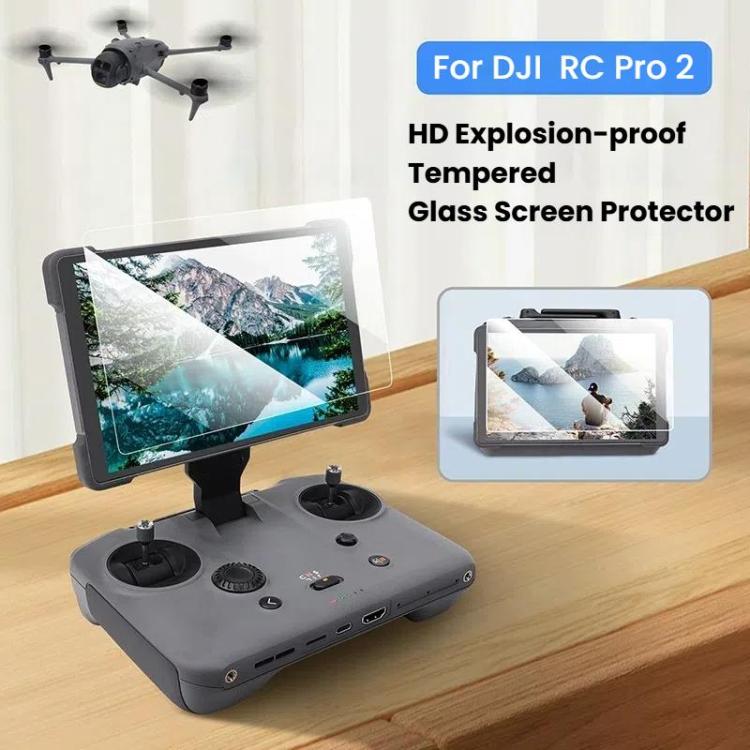 واقي شاشة من الزجاج المقوى CQT لجهاز التحكم عن بعد DJI RC Pro 2، قطعة واحدة، قطعتان/العبوة