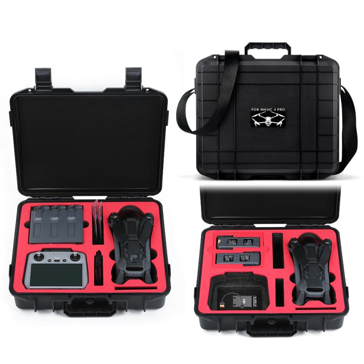 حقيبة تخزين EVA مقاومة للصدمات مع حزام كتف لطائرة DJI Mavic 4 Pro Fly More Combo RC 2 المقاومة للانفجار
