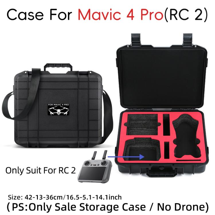 حقيبة تخزين EVA مقاومة للصدمات مع حزام كتف لطائرة DJI Mavic 4 Pro Fly More Combo RC 2 المقاومة للانفجار
