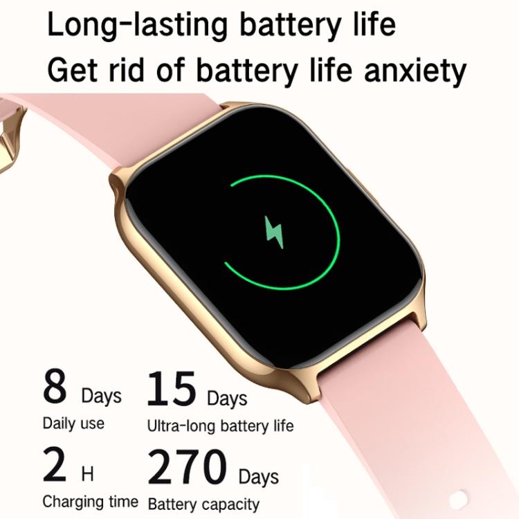 Blood Oxygen / Sleep / Heart Rate Health Monitoring Smart Watch Square Sports Double Strap Watch