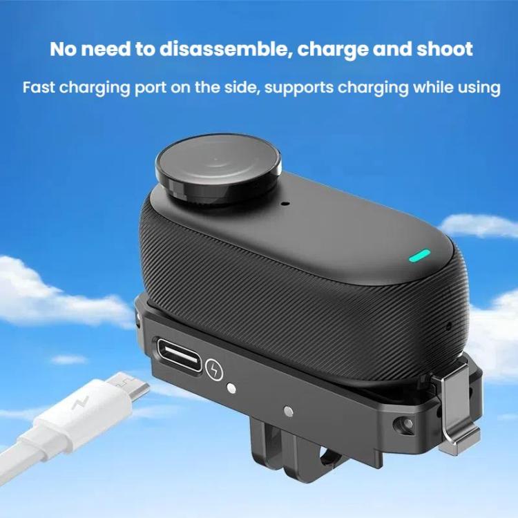 لـ Insta360 GO 3 / 3S HEPAIL AC69 قاعدة شحن سريعة الفك من سبائك الألومنيوم، AC69