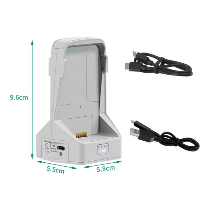 لشاحن البطارية الرأسي ثنائي الاتجاه لـ DJI Flip YX، نظام إدارة البطارية ثنائي الاتجاه، مؤشر LED رأسي ثنائي الاتجاه