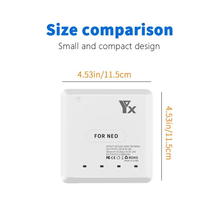 شاحن بطارية رباعي المنافذ لطائرة DJI Neo Drone YX، قابس أمريكي، قابس أوروبي، قابس بريطاني، قابس أسترالي