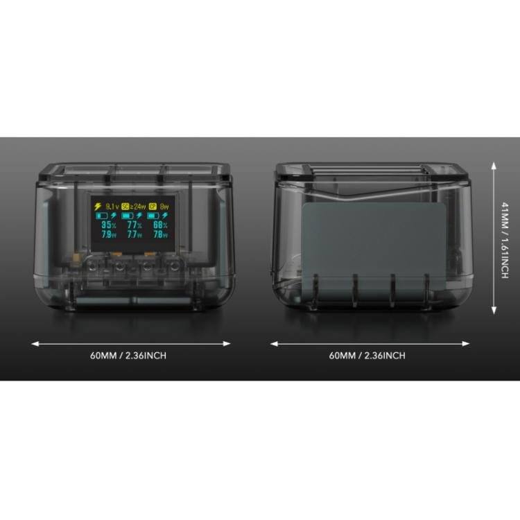 قاعدة شحن ذكية ثلاثية البطاريات لكاميرا GoPro HERO13 Black مع شاشة OLED، لكاميرا GoPro HERO13 Black