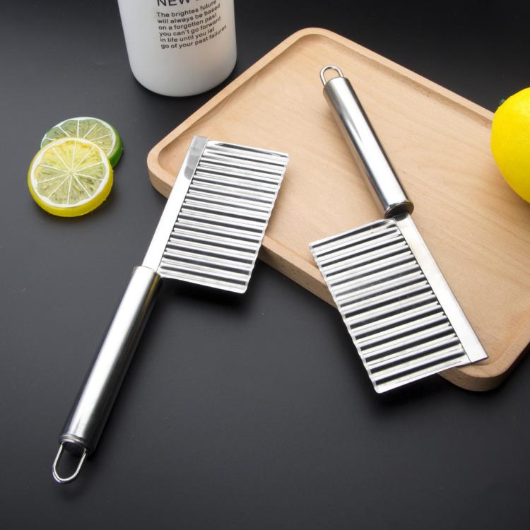 Stainless Steel Potato Wave Cutter Deep Groove Thickened Wolf Tooth Pattern French Fry Cutter, Style 2
