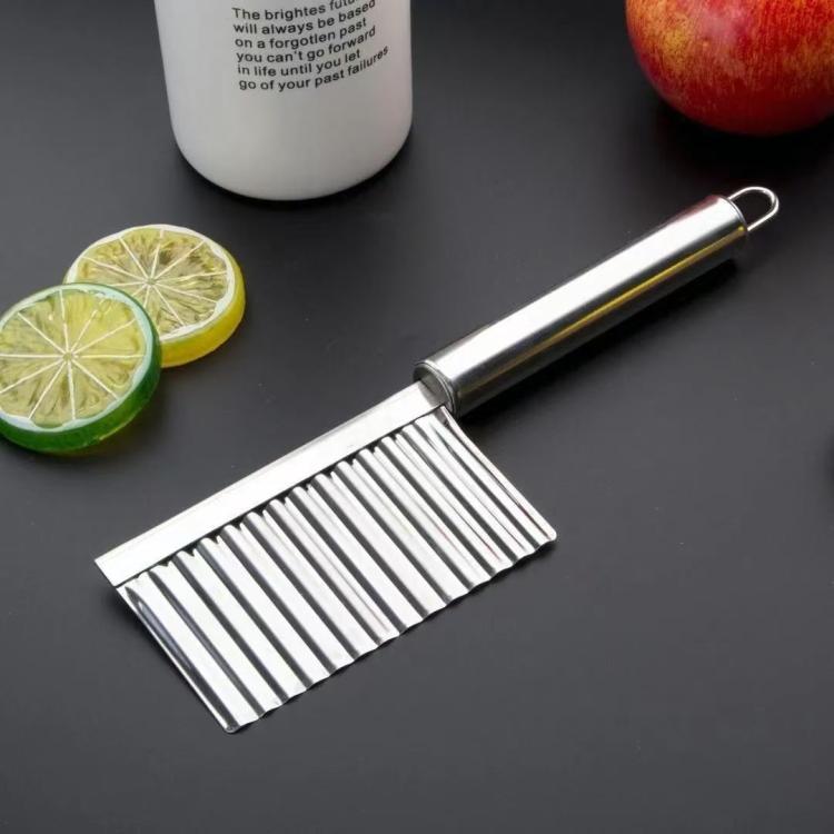 Stainless Steel Potato Wave Cutter Deep Groove Thickened Wolf Tooth Pattern French Fry Cutter, Style 2