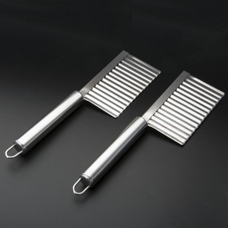 Stainless Steel Potato Wave Cutter Deep Groove Thickened Wolf Tooth Pattern French Fry Cutter, Style 2
