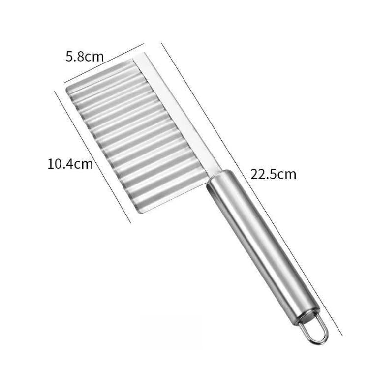 Stainless Steel Potato Wave Cutter Deep Groove Thickened Wolf Tooth Pattern French Fry Cutter, Style 2