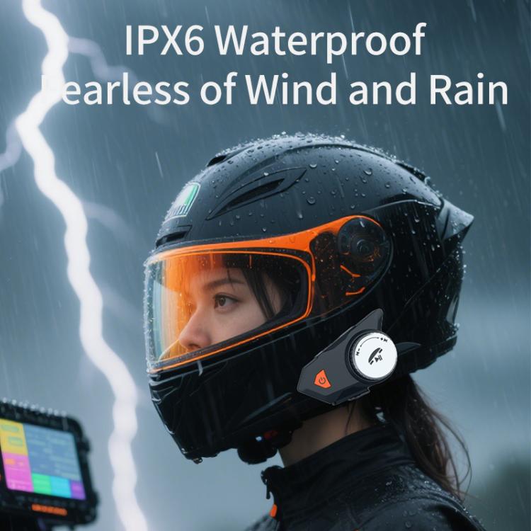 M9 Motorcycle Helmet Bluetooth Headset IPX6 Waterproof, Auto Answer, HD Sound for Riders/Delivery/Group Intercom