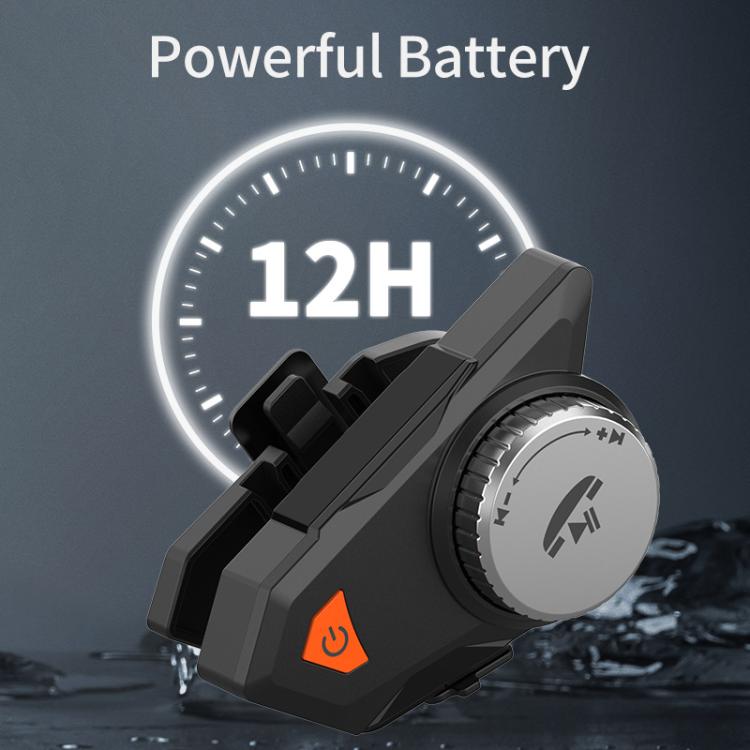 M9 Motorcycle Helmet Bluetooth Headset IPX6 Waterproof, Auto Answer, HD Sound for Riders/Delivery/Group Intercom