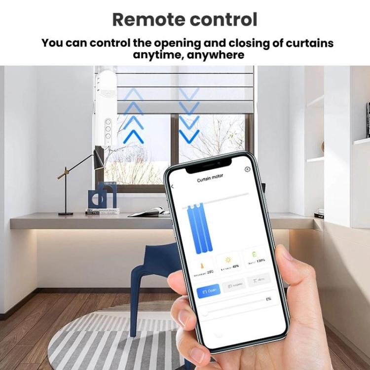 Remote Control Smart Motor Automatic Curtain Pull Cord, Bluetooth Motor, External WiFi Motor, Zigbee Motor, Built-in WiFi Motor