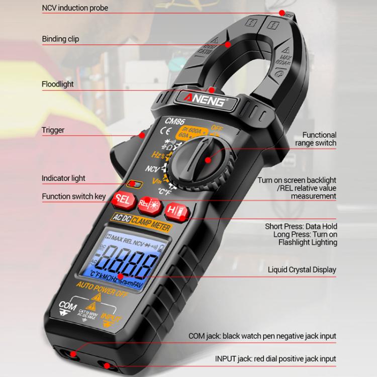 ANENG AC/DC Digital Intelligent Clamp Multimeter