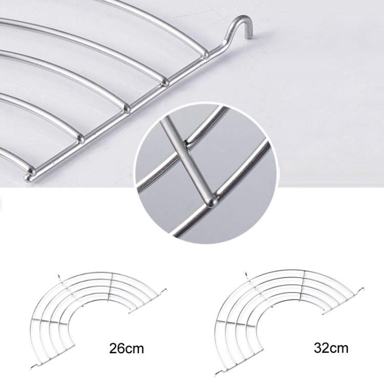 Stainless Steel Semi-circular Pot Edge Oil Drain Rack, 26cm Thickness 2.5mm, 32cm Thickness 2.5mm, 26cm Thickness 3.0mm, 32cm Thickness 3.0mm