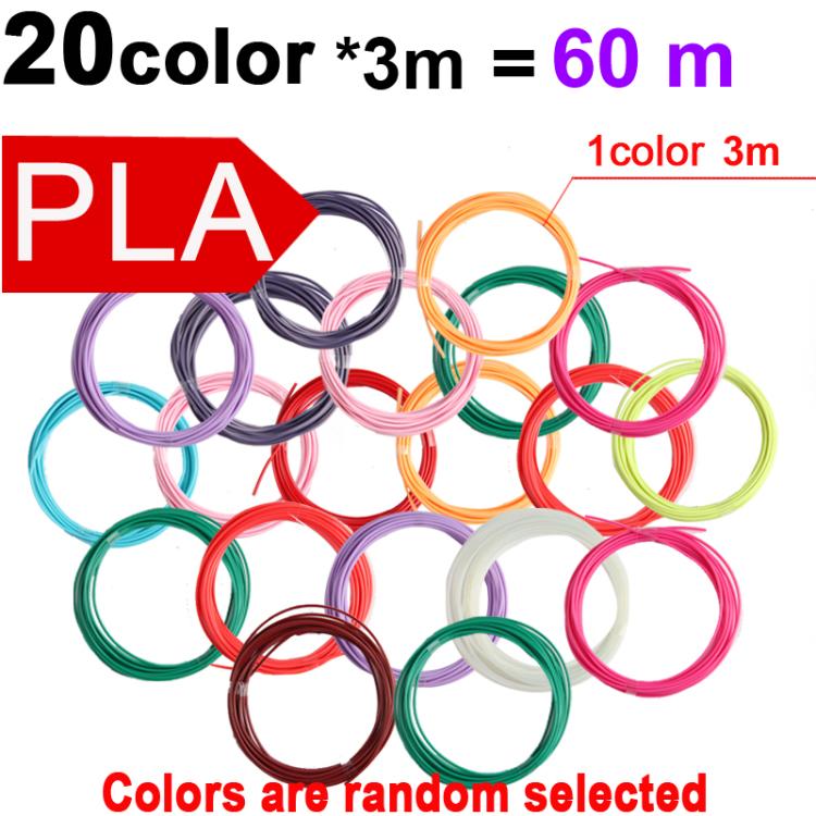 PLA 3D Printer Filament 1.75mm Multicolor Filament Bundle for 3D Pen & Crafting