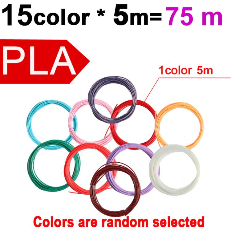 PLA 3D Printer Filament 1.75mm Multicolor Filament Bundle for 3D Pen & Crafting