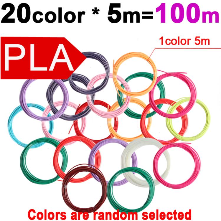 PLA 3D Printer Filament 1.75mm Multicolor Filament Bundle for 3D Pen & Crafting