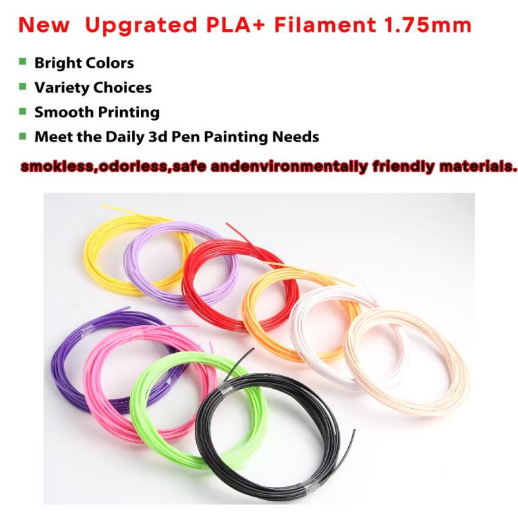 PLA 3D Printer Filament 1.75mm Multicolor Filament Bundle for 3D Pen & Crafting