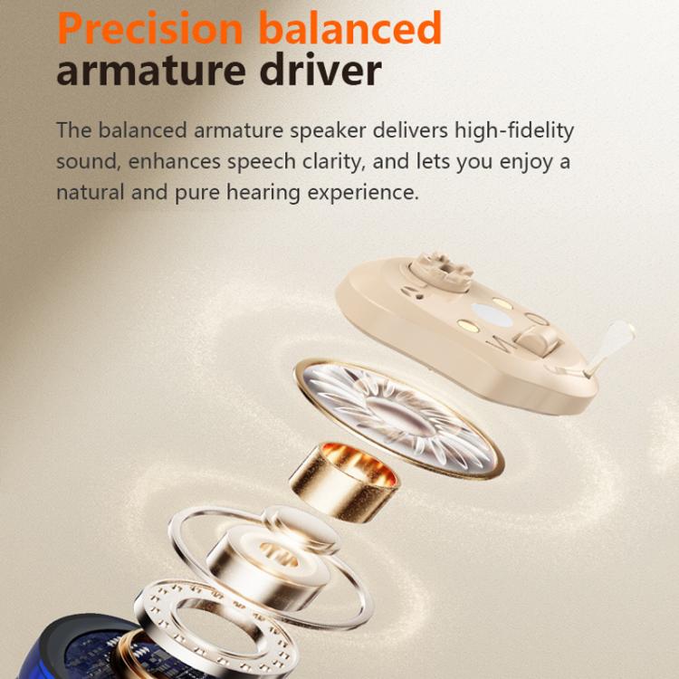 CIC Invisible Hearing Amplifier With Mini Charging Case Portable Hearing Aid Device For Seniors