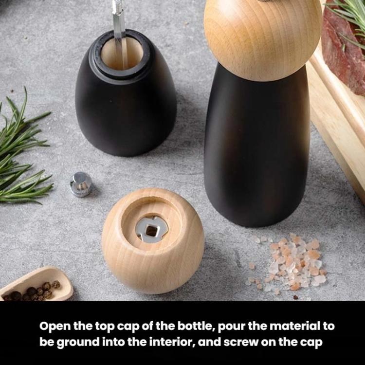 Round Head Manual Pepper Mill Ceramic Core Kitchen Tool, 4 inch With Box, 8 inch With Box