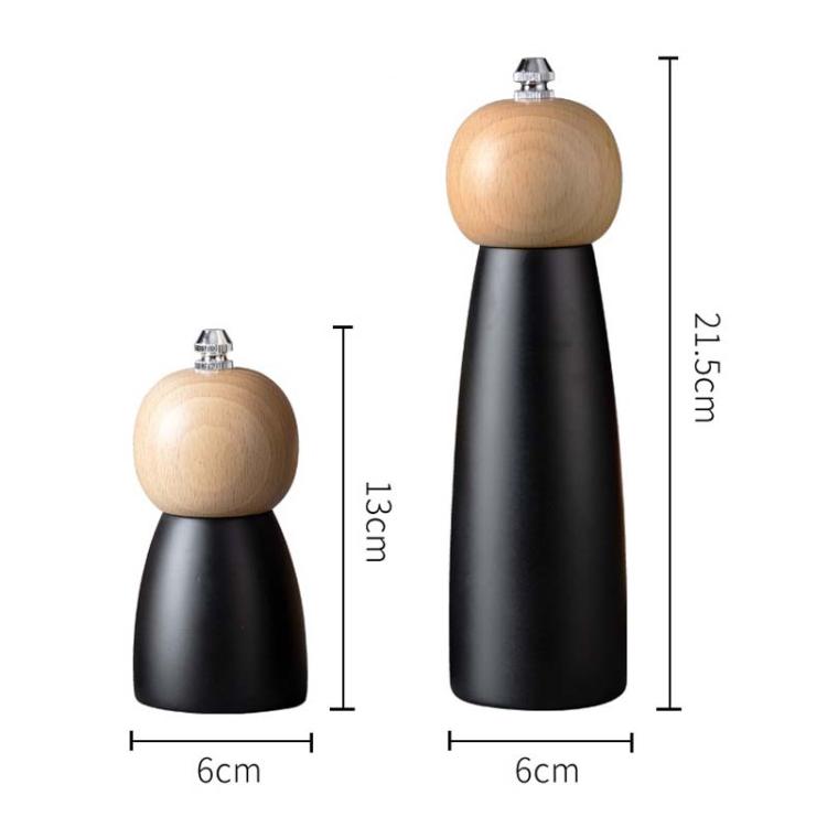 Round Head Manual Pepper Mill Ceramic Core Kitchen Tool, 4 inch With Box, 8 inch With Box