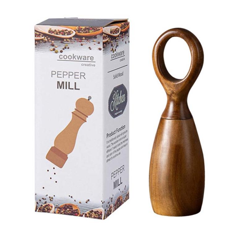 7 Inch Manual Acacia Wood Ceramic Core Grinder Multi Purpose Grinder, Single, Double+Base