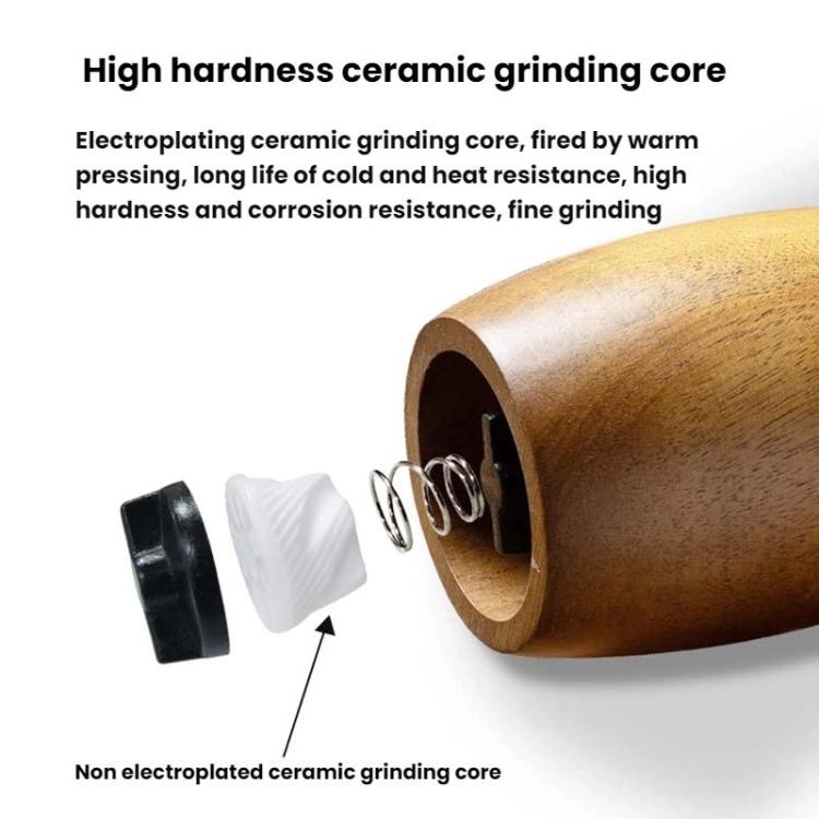 7 Inch Manual Acacia Wood Ceramic Core Grinder Multi Purpose Grinder, Single, Double+Base