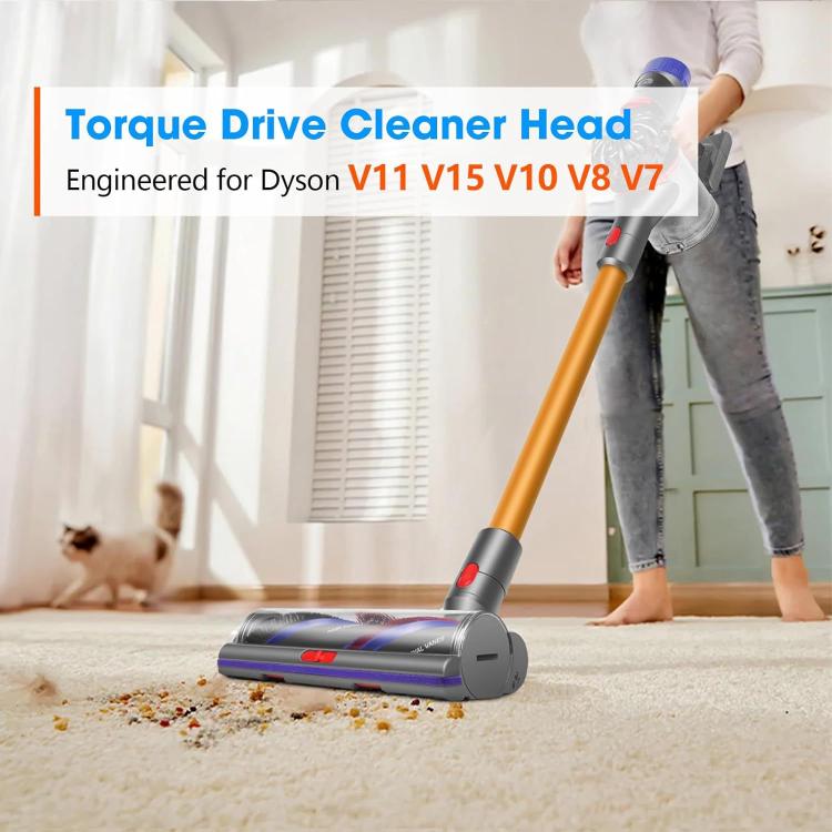 100W High-Torque Brush Head For Dyson V7/V8/V10/V11/V15 Vacuum Cleaner Adjustable Suction Power